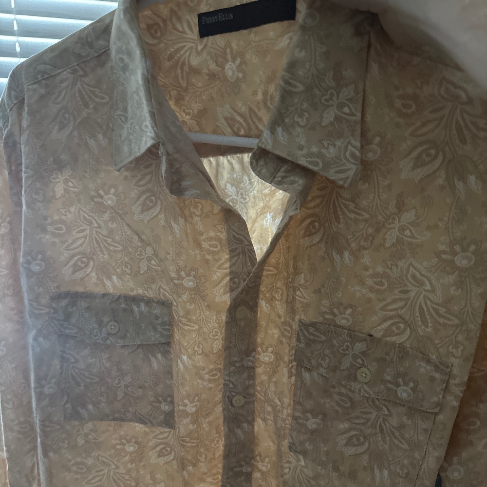 Size Large Western Paisley Perry Ellis shirt